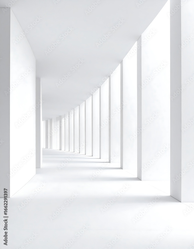 Obraz premium White hallway perspective
