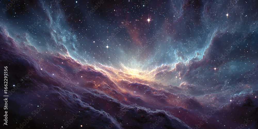 Fototapeta premium Vibrant Outer Space Background