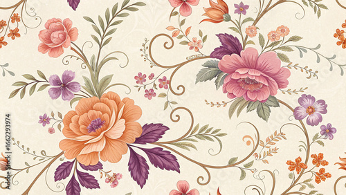 Wallpaper Mural an ornate classic floral pattern Torontodigital.ca