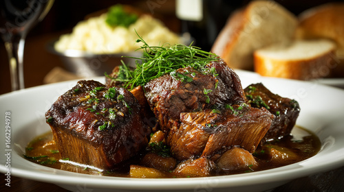 Food Photography Apple Cider-Braised Short Ribs