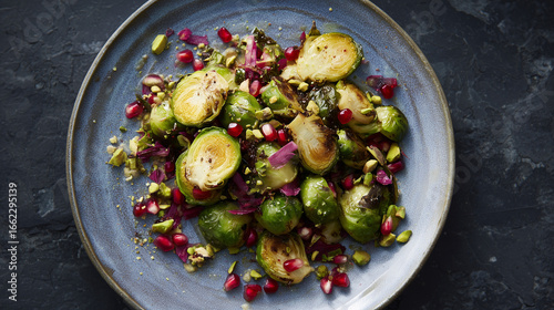 Food Photography, Brussel sprouts, pomegranate, cuisine, cook, plating, dishes, recipes, fall, inspired 