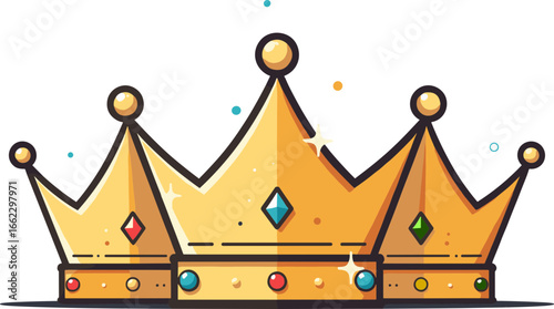The three crowns of the three magi Melchor, Gaspard and Balthazar, depicting the symbol of the feast of the three kings. The tradition of the día de reyes holiday on January 5th