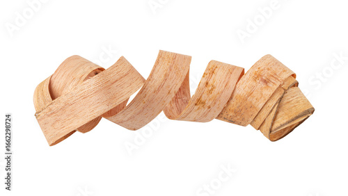 Tableau sur toile Wood shavings sawdust isolated on transparent background