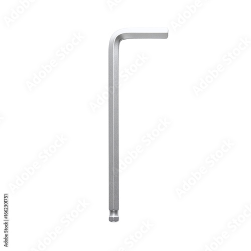 Silver metal hex key allen wrench