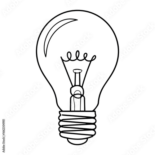 Vector lightbulb drawing idea illustration vector design for creativity inspiration and innovation concept art image