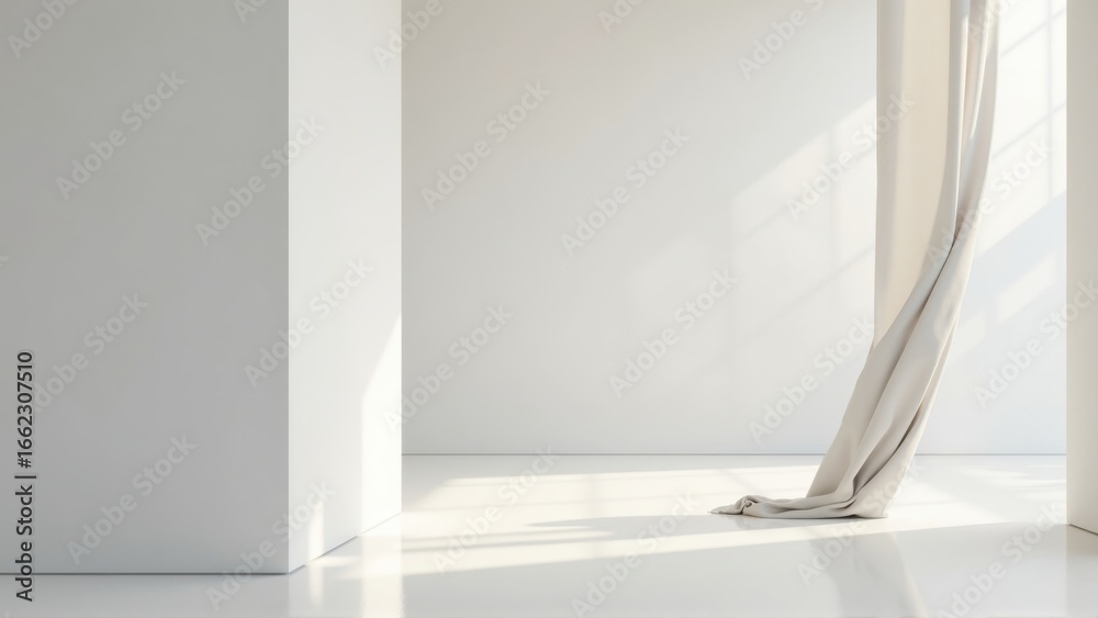 Fototapeta premium Minimalist Interior with Drapery