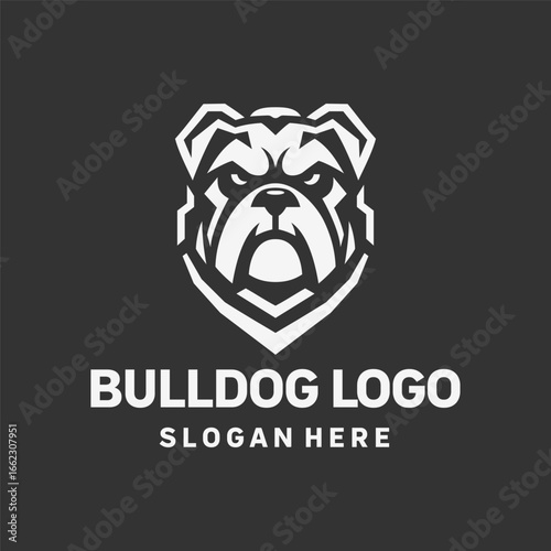 Bold Bulldog Head Logo Design