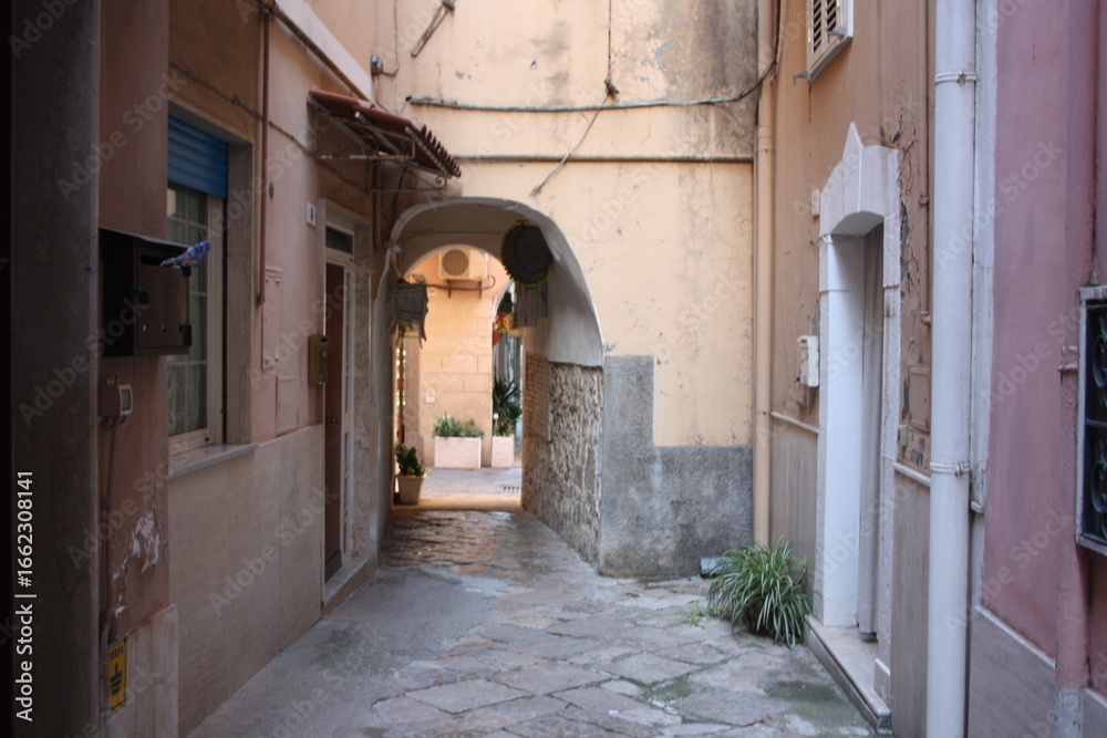 Fototapeta premium narrow street in old town