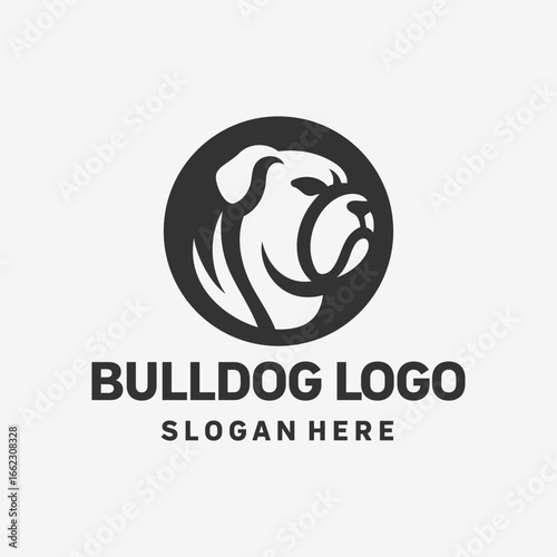 Classic Bulldog Monogram Logo Design