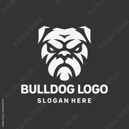 Contemporary Bulldog Shape Logo Design