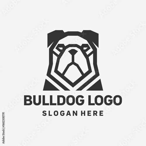 Masculine Bulldog Bold Logo Design