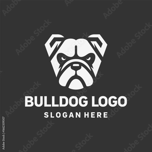 Symbolic Bulldog Abstract Logo Design