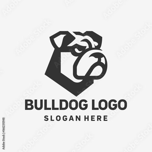 Elegant Bulldog Figure Logo Design