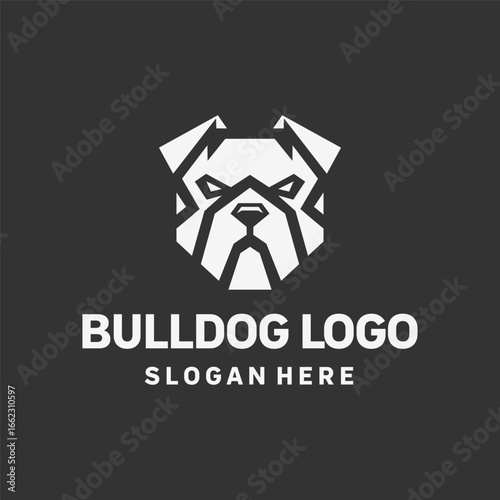 Luxury Bulldog Icon Logo Design