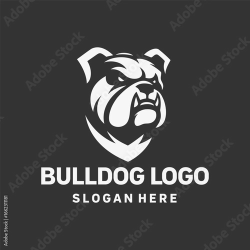 Bold Bulldog Illustration Logo Design