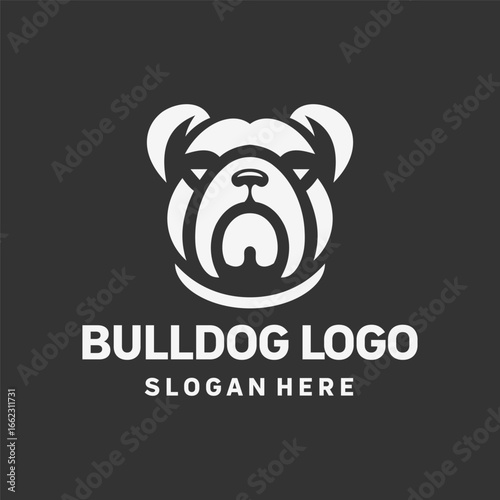 Vintage Bulldog Artwork Logo Design