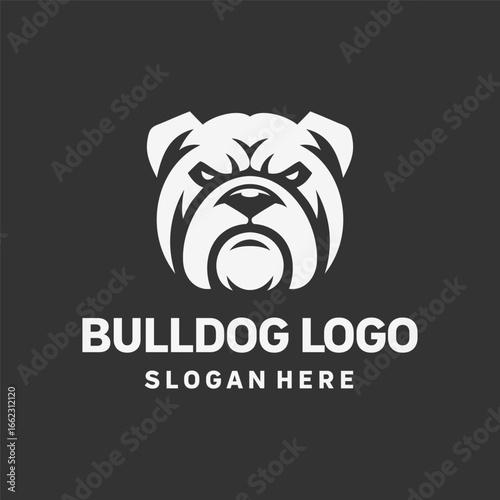 Bold Bulldog Crest Logo Design