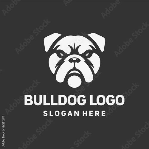 Powerful Bulldog Artwork Logo Design