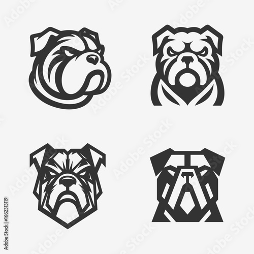 Luxury Bulldog Head Logo Design
