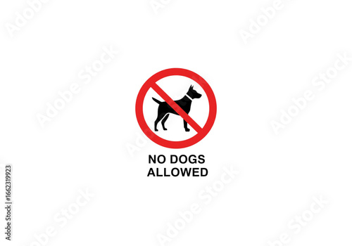 Red no dogs allowed sign png on transparent background