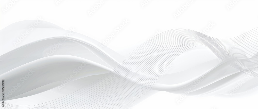 Obraz premium Abstract white wavy design
