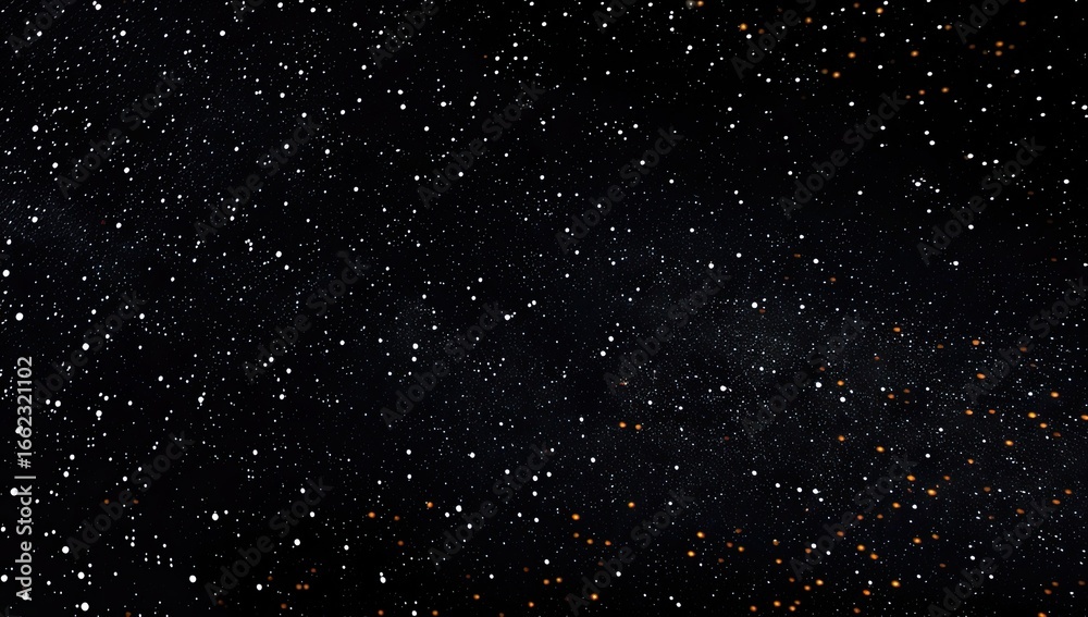 Obraz premium Night sky, scattered stars, orange highlights
