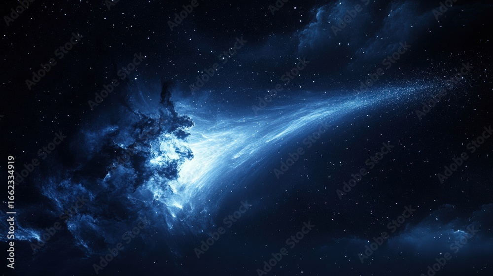 Fototapeta premium Detailed view of a celestial nebula in deep space.