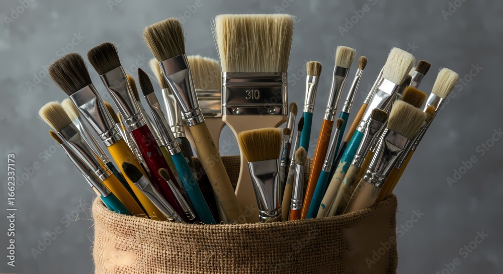 Fototapeta premium brushes and paints