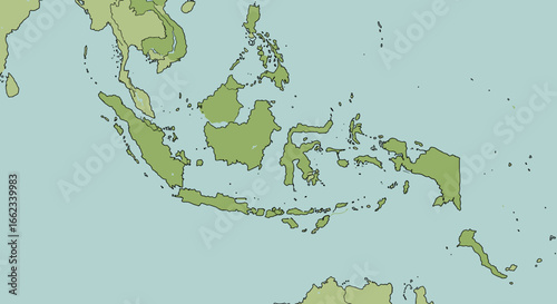 Exploring indonesia's diverse islands a geographical overview southeast asia infographic educational aerial view geography concept. Vector illustration