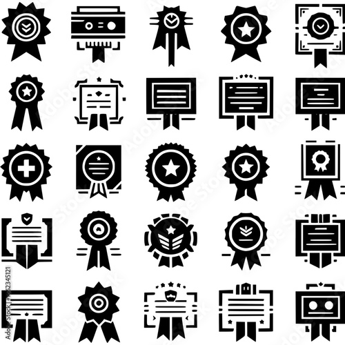 Preis- und Zertifikat-Icons im Minimalstil - 10