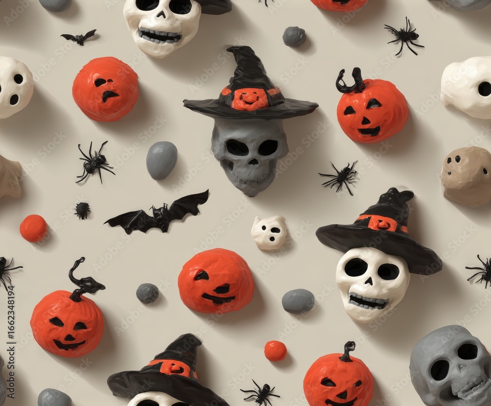 Fototapeta premium Halloween Clay Sculptures