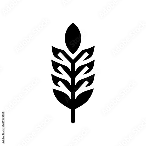 Wheat stalk with a shield icon design