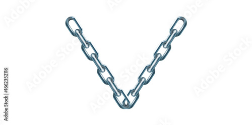 Unique Neck Design Metal Chain Vector Illustration.	