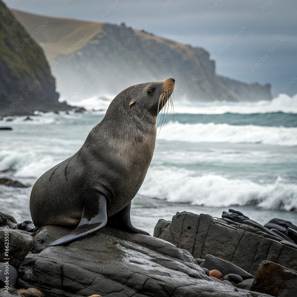 Fototapeta premium sea lion on the beach