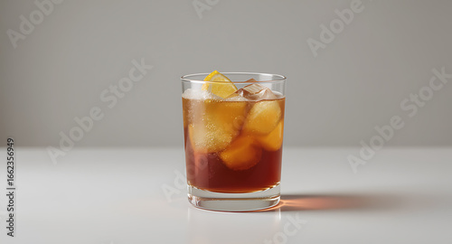 Wallpaper Mural Refreshing Iced Tea with Lemon and Ice Cubes in a Glass Torontodigital.ca