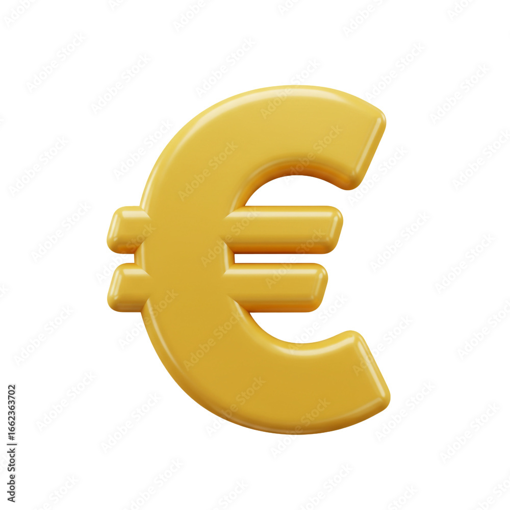 Obraz premium A golden, three-dimensional rendering of the Euro currency symbol, isolated against a stark black background, showcasing financial concepts and economic themes.