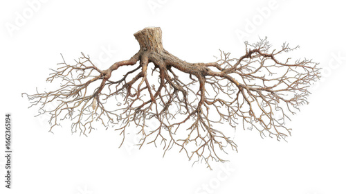 Detailed root system of a plant