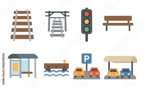 Safety guidelines: essential equipment icons for industrial settings
