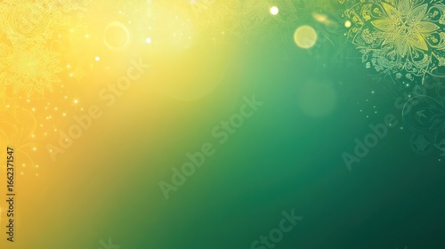 Abstract background with soft gradient colors, golden highlights, and decorative elements