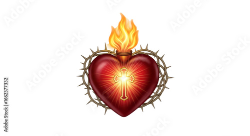 Sacred heart jesus christ catholic religion symbol faith love christianity devotion religious art image