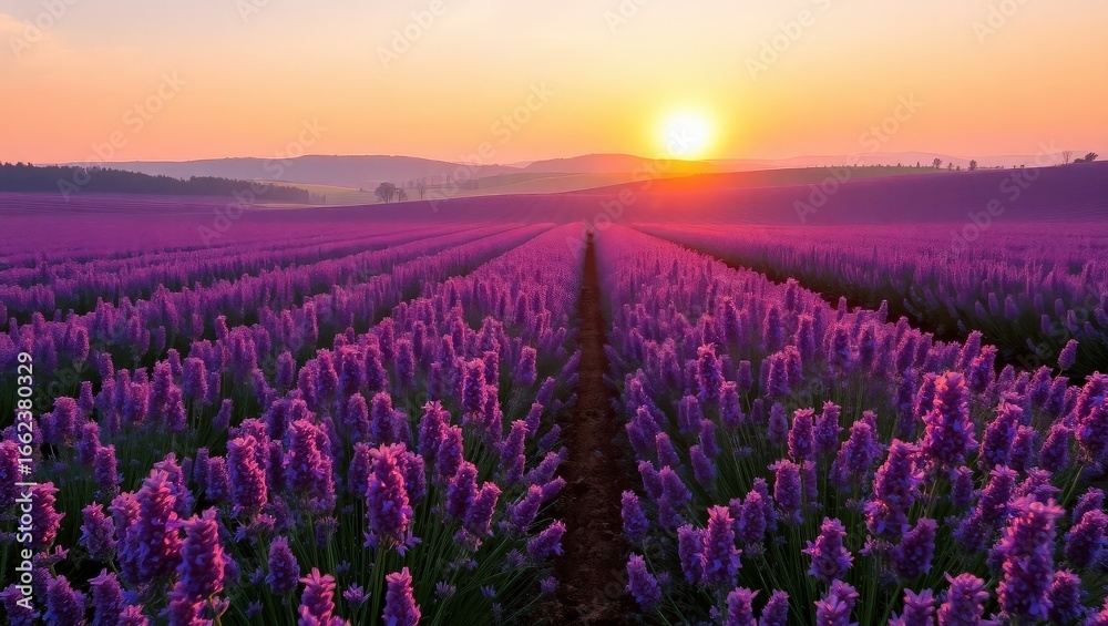 Naklejka premium Lavender at dusk