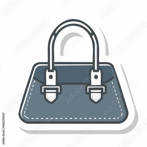 Illustration of a stylish handbag with a handle, perfect for fashion and accessories.
