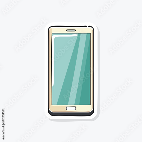 A detailed illustration of a smartphone with a blank screen, ready for use.