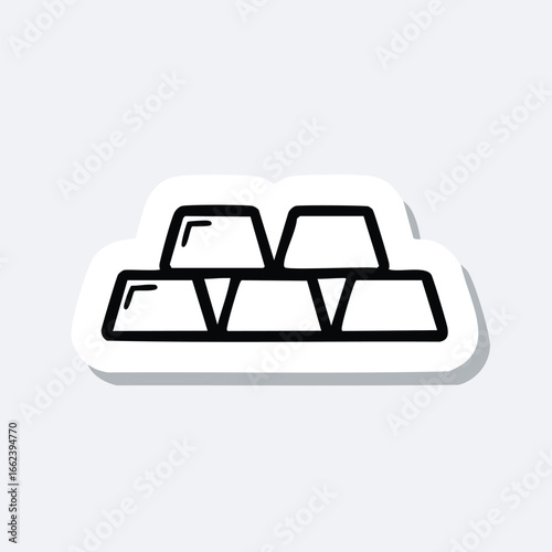 Illustration of gold bars stacked, representing wealth, investment, and financial security.