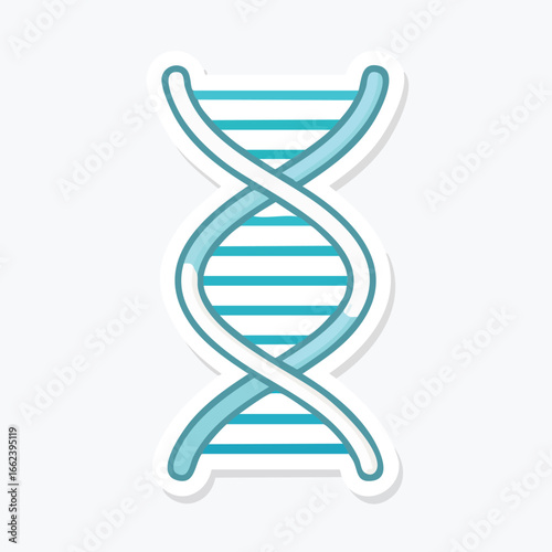 Illustration of a double helix DNA structure, representing genetic information and biological processes.