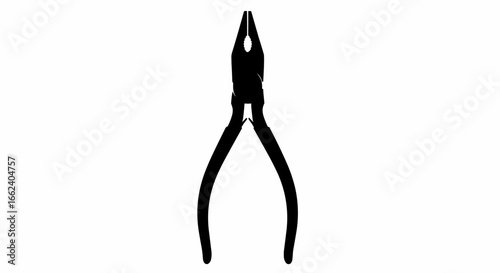 Utility Pliers Tool Vector Illustration Icon Simple Silhouette