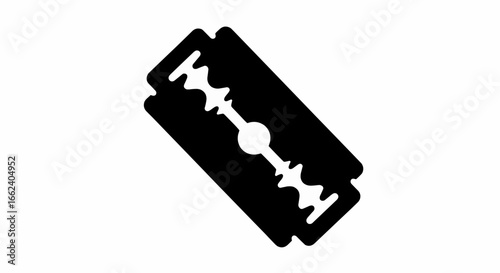 Classic double edge razor blade vector illustration icon design.