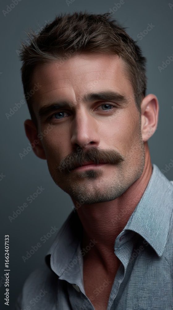 Obraz premium Moody studio portrait with soft rim light and tasteful mood