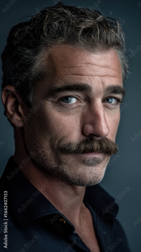 Obraz premium Moody studio portrait with soft rim light and tasteful mood