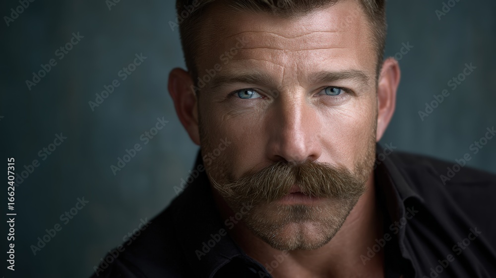 Naklejka premium Moody studio portrait with soft rim light and tasteful mood